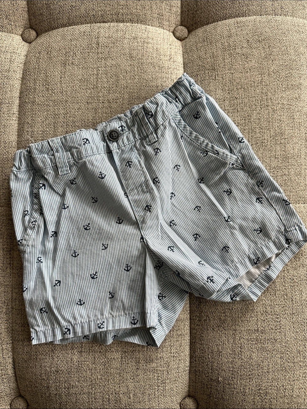 H&M Blue and Navy Anchor Print Kids Shorts